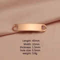 Polished rose gold stainless steel 45mm bar connector for DIY jewelry making - 45*10mm / Rose Gold