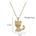 Parametri dettagliati delle dimensioni del ciondolo a gatto oro da 2,7 cm per 2 cm - Ciondolo Gatto Dorato (E301)