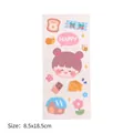 Cartoon girl stickers for pencil case in pink tones, size 8.5x18.5cm decoration - Sticker - HAPPY Girl