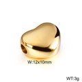 Ciondolo a cuore dorato in acciaio al titanio, 12x10mm con un peso di 3 grammi - Accessorio/Ciondolo a Cuore / Oro