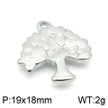 Ciondolo Albero della Vita in acciaio inossidabile lucido per gioielli DIY, 19x18mm - Albero Della Vita Lucido-Argento (KLJ4264-Z)