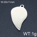 Ciondolo a goccia in acciaio inossidabile argento a specchio, componente fai-da-te 20x11mm - Acciaio inossidabile / Lacrima (KLJ6494-Z)
