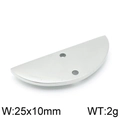 Ciondolo a semicerchio in acciaio inossidabile argento, 25x10mm e peso 2g per DIY - 25*10mm(KLJ3832-Z) / Color Acciaio