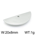 Pendente a mezzaluna in acciaio inossidabile lucido 20x8mm per gioielli fai-da-te - 20*8mm(KLJ3834-Z) / Color Acciaio