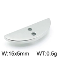 Ciondolo a mezza luna in acciaio inossidabile argento per gioielli DIY 15x5mm - 15*5mm(KLJ3838-Z) / Color Acciaio