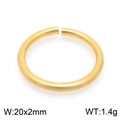 Golden 20x2mm stainless steel open jump ring for DIY jewelry making accessories - 20mm / Gold