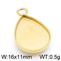 Golden teardrop stainless steel jewelry bezel tray for pendants with 16x11mm dimensions - Tear Drop Shape (KLJ4184-Z) / 16x11mm / Gold