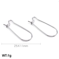 Pendientes de acero inoxidable plateado 25x11mm con especificación de 1g - 25*11mm / Color Acero