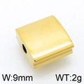 Cuenta espaciadora cuadrada de acero dorado para joyería DIY, ancho 9mm y peso de 2g - Dorado