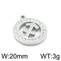 Silver Sagittarius zodiac pendant with sparkling rhinestones and hollow-out carving - Sagittarius(KLJ3571-Z)