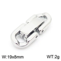 Silberner Edelstahlschmuckverschluss in 19x8mm für DIY-Halsketten und Armbänder - Kleiner Stil (KLJ7899-Z) / 19x8mm