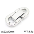 Edelstahl Schmuckverschluss in Silber 22x10mm für Ketten und Armbänder diy Design - Mittlerer Stil (KLJ7900-Z) / 22x10mm