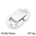 Polierter Edelstahl Schmuckverschluss 23x13mm für Halsketten und Armbänder Silber - Großer Stil (KLJ7901-Z) / 23x13mm