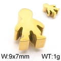 Goldener Jungen-Anhänger aus Edelstahl 9x7mm für DIY Schmuckherstellung Zubehör - Gold Junge (KLJ5503-Z)