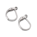 Detalle de ganchos de plata para pendientes de acero para la creación de joyas - Estilo Color Acero (KLJ616-Z)
