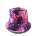 Outdoor boonie hat featuring a purple galaxy star print with adjustable chin strap - One Size (Approx 56cm) / Purple Starry (Women's)