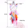 Rainbow unicorn dreamcatcher with colorful feathers and dimensions of 20cm by 77cm - MS9017C Colorful