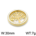 Colgante Árbol de la Vida dorado con pedrería brillante, diseño de 30mm de ancho - Estilo Dorado 30mm (KLJ3539-Z)