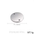 13mm Edelstahl Rundknopf-Anhängerverbinder für DIY Schmuckherstellung 1g Gewicht - 13mm Stahlfarbene Scheibe (KLJ326-Z)
