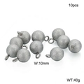 10er-Set silberne, mattierte 10mm Edelstahlanhänger für die DIY-Schmuckherstellung - Silber 10mm (KLJ2313-Z)