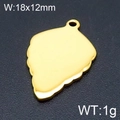 Colgante de hoja dorada en acero inoxidable para collares o pendientes, 18x12mm - Estilo Dorado (KLJ6490-Z)