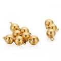Set of 10 gold stainless steel 8mm round ball charms for DIY jewelry making - 10Pcs Gold 8mm Round Magnetic Buckle (KLJ2262-Z)