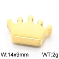 Colgante de corona de acero inoxidable dorado, accesorio joyería 14x9mm y peso de 2g - Dorado (KLJ5560-Z)