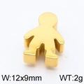 18K vergoldeter Edelstahl-Menschenanhänger, 12x9mm Anhänger wiegt 2g Gewicht - Goldfarbe (KLJ5566-Z)