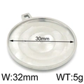 Support pendentif rond 30mm en acier inoxydable argenté pour bijoux DIY - 30mm Intérieur 32mm Largeur Argent (KLJ4234-Z)