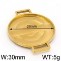 Support rond doré en acier inoxydable de 28mm pour accessoires de bijoux DIY - 28mm Intérieur 30mm Largeur Or (KLJ4236-Z)