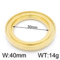Accesorio colgante circular de acero inoxidable dorado, ancho 40mm y diámetro interno de 30mm - 40mm (5 Piezas/Paquete) / Dorado