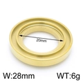 Eslabón geométrico de acero dorado para collar, aro de 20mm interior y 28mm de exterior - 28mm (5 Piezas/Paquete) / Dorado
