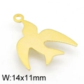 Ciondolo a forma di rondine dorata in acciaio inossidabile da 14x11mm per collane - Oro (14*11mm)