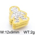 Colgante de niño dorado con cristales, tamaño 12x9 mm y peso de 2 g - Niño (KLJ3601-Z) / 12*9mm / Dorado