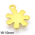 Colgante flor de acero inoxidable dorado 10mm accesorio para joyería DIY - 10mm / Dorado