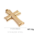 Gouden roestvrijstalen Egyptische kruis hanger ketting accessoire 25x38mm 10g gewicht - Gouden Kruis (KLJ484-Z) / 25*38mm