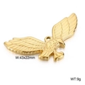 Colgante de águila hip hop dorado para hombre con alas detalladas y peso de 9g - Dorado (43*22mm)