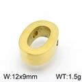 Minimalist gold number pendant bead in 12x9mm stainless steel weighing 1.5g - Number 0 (KLJ4351-Z) / Gold
