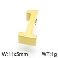Minimalist golden titanium steel number 1 pendant for necklace, size 11x5mm 1g - Number 1 (KLJ4352-Z) / Gold