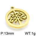 Colgante Árbol de la Vida dorado en acero inoxidable con diámetro de 13mm y peso de 1g - 13mm(KLJ4269-Z) / Dorado