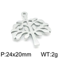 Ciondolo Albero della Vita traforato in argento acciaio inox, misura 24x20mm peso 2g - Albero Della Vita Svuotato-Argento (KLJ4263-Z)