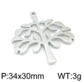 Ciondolo albero della vita in acciaio inossidabile argento per gioielli DIY, 34x30mm, 3g - Grande Albero Vuoto-Argento (KLJ4278-Z)