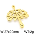 Connettore albero della vita dorato per creazione gioielli misura 27x20mm 2g - Connettore Albero Della Vita-Oro (KLJ4300-Z)