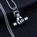 Handhalter + Titanium Stalen Ketting