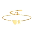 Heart + Letter A Bracelet