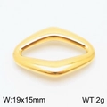 Goldener geometrischer Rautenanhänger aus Edelstahl, 19x15mm Bastelzubehör DIY - 19mm / Gold