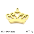 Colgante de corona dorada para collares DIY en metal pulido, tamaño 18x14mm - Colgante de Corona Color Dorado (KLJ7782-Z)