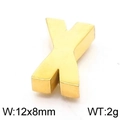Colgante letra X dorada para creación de joyas DIY medidas 12x8mm metal - Dorado (KLJ5544-Z)