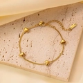 E111 Gouden Verticale Hart Armband