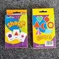 Set of 36 shape flash cards for kids in vibrant yellow and purple educational packaging - Shape